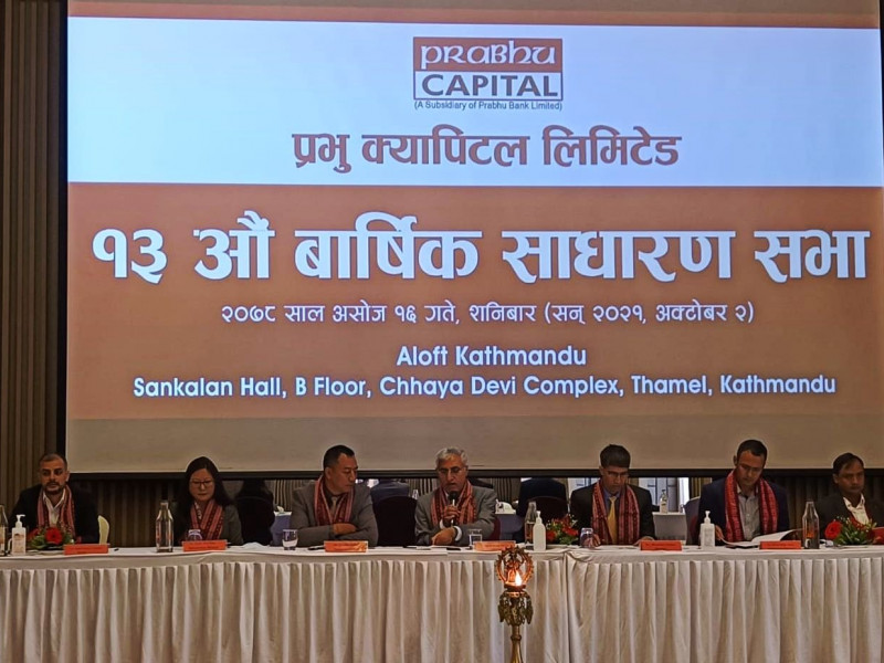 प्रभु क्यापिटलको ४० प्रतिशत लाभांश पारित